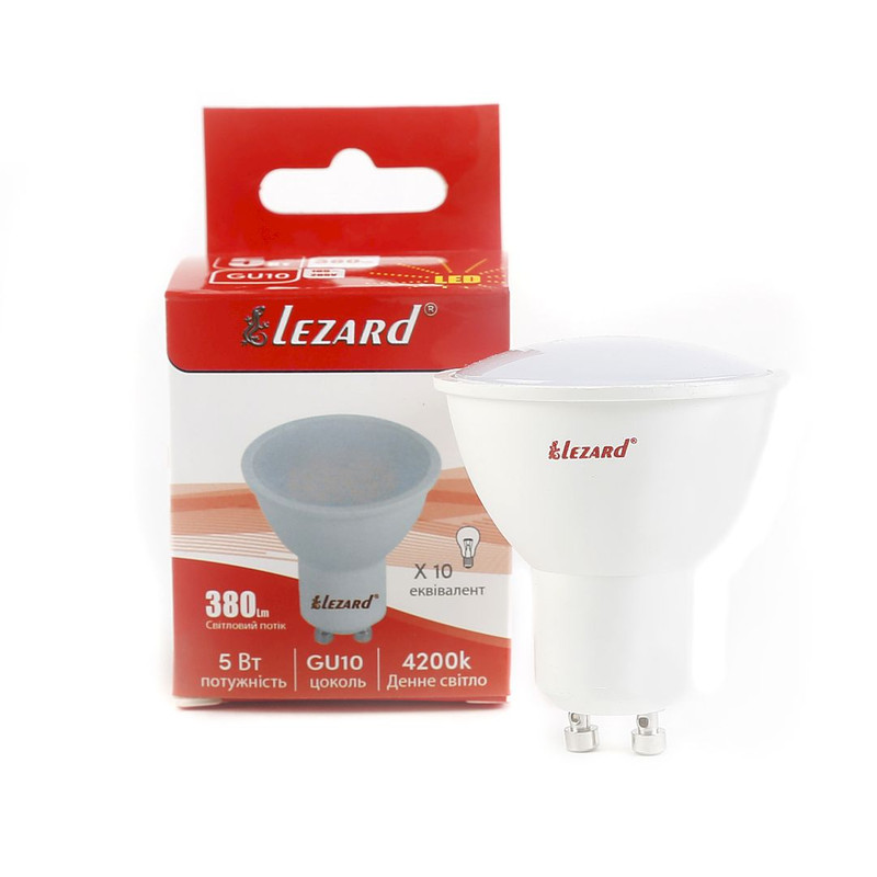 Лампа світлодіодна Lezard LED MR 5Вт, GU10, 380K (442-GU10-05)